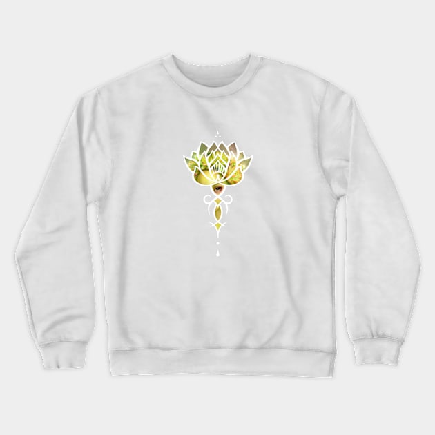 Succulent Queen Symbol (White) Crewneck Sweatshirt by Sarasa